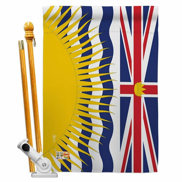 Cosa 28 x 40 in. British Columbia Flags of the World Canada Provinces Impressions Vertical House Flag CO2179231